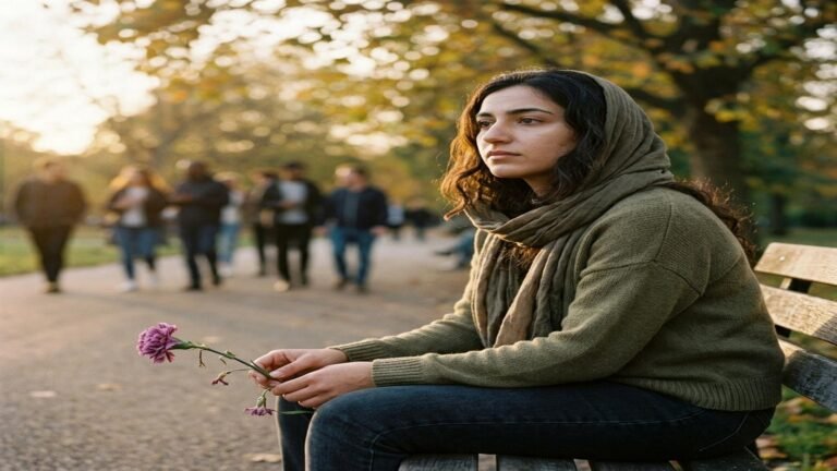 أزمة المعنى والوحدة - شخص وحيد في مقهى مزدحم