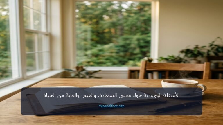 الأسئلة الوجودية حول معنى السعادة، والقيم، والغاية من الحياة